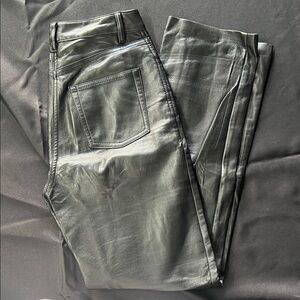 Aritzia Wilfred Black Faux Leather Trousers